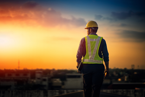 UK Skilled Worker at Sunset